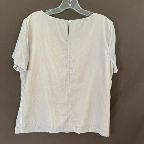 NEW J. Crew Factory Velvet T-shirt Top Blouse Warm Pebble Pink Size MEDIUM K3491 - Picture 6 of 6